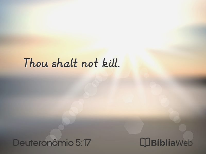 Deuteronômio 5:17 em imagem para compartilhar