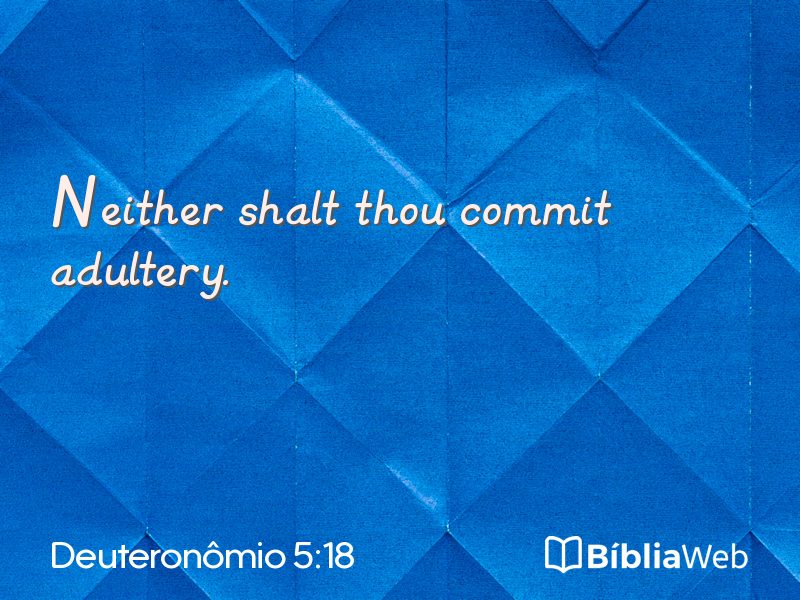 Deuteronômio 5:18 em imagem para compartilhar