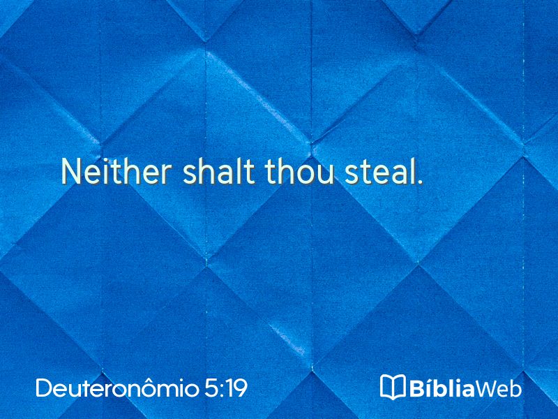 Deuteronômio 5:19 em imagem para compartilhar