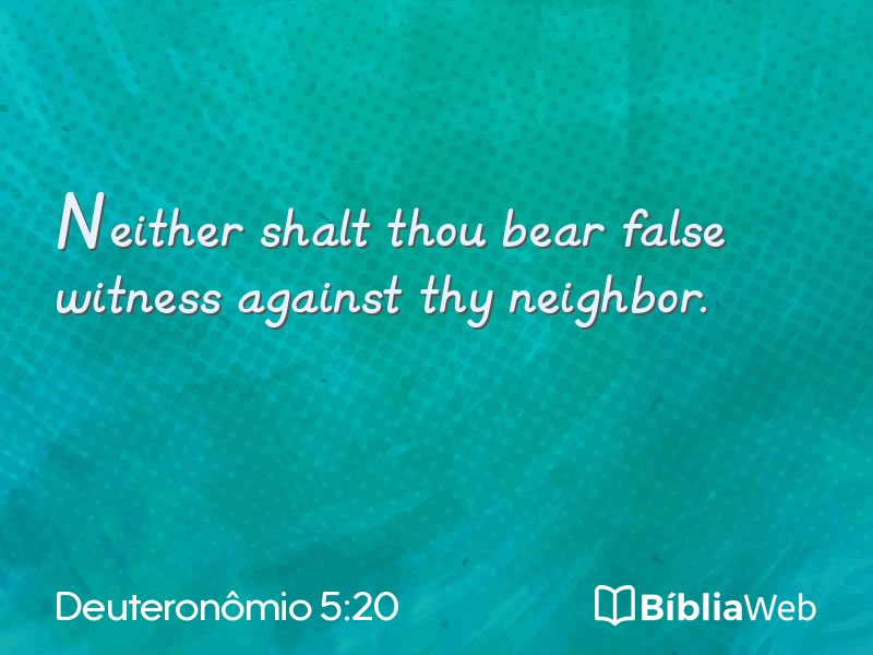 Deuteronômio 5:20 em imagem para compartilhar