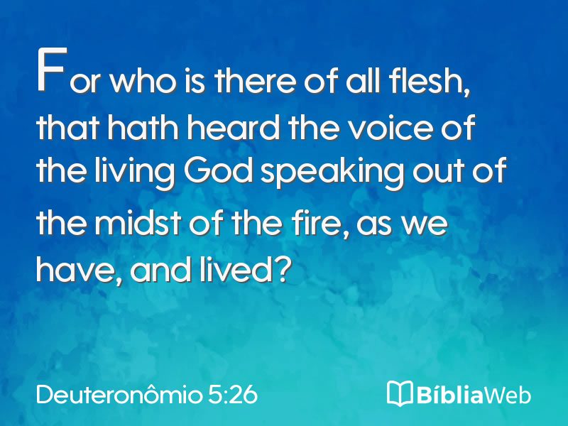 Deuteronômio 5:26 em imagem para compartilhar