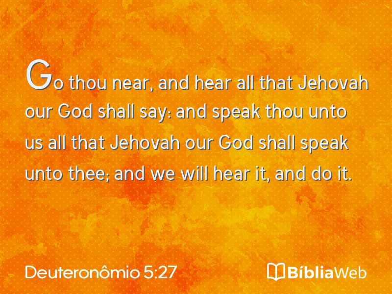 Deuteronômio 5:27 em imagem para compartilhar