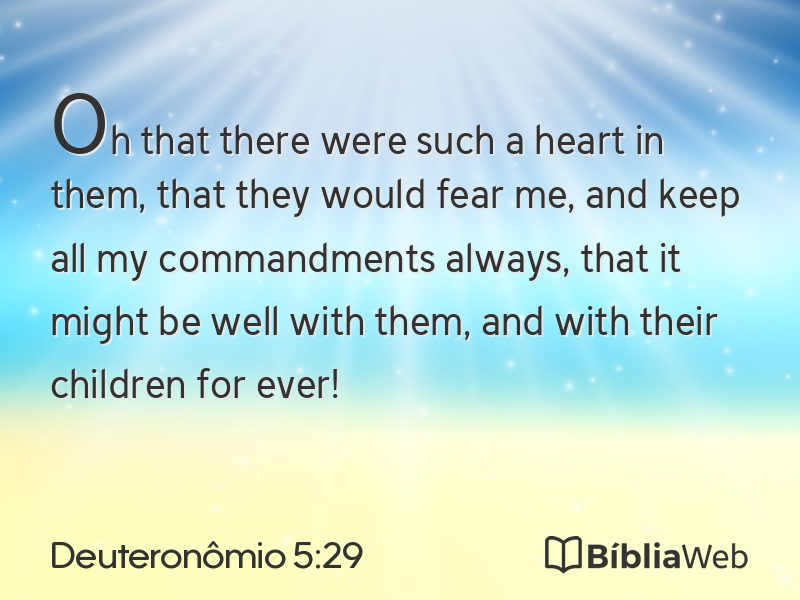 Deuteronômio 5:29 em imagem para compartilhar