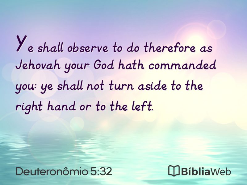Deuteronômio 5:32 em imagem para compartilhar