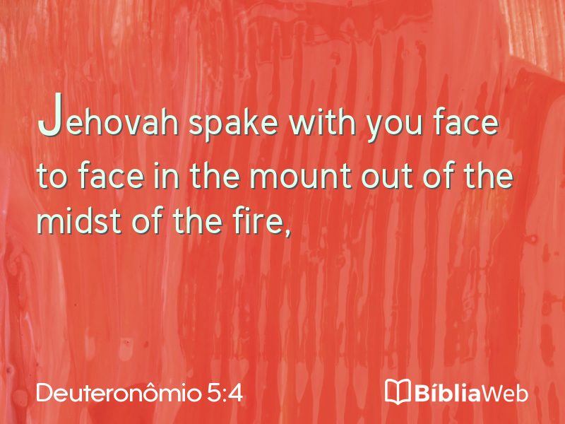 Deuteronômio 5:4 em imagem para compartilhar
