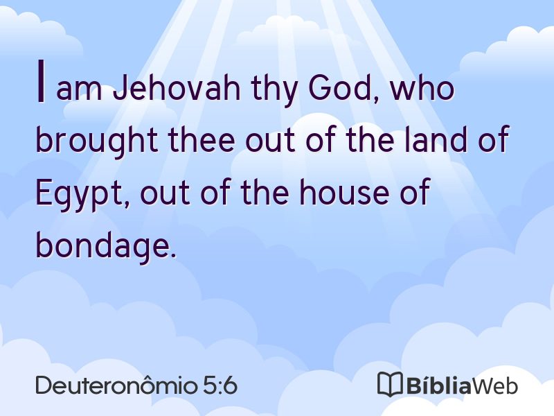 Deuteronômio 5:6 em imagem para compartilhar