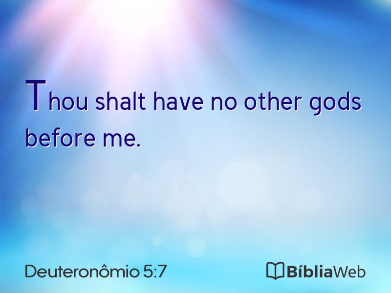 Deuteronômio 5:7 em imagem para compartilhar