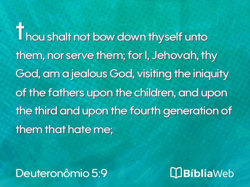 Deuteronômio 5:9 em imagem para compartilhar
