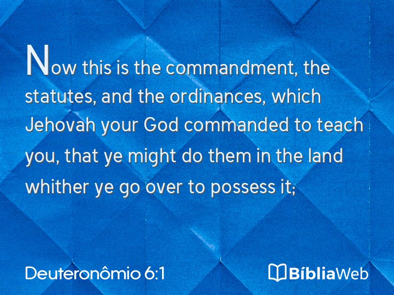 Deuteronômio 6:1 em imagem para compartilhar