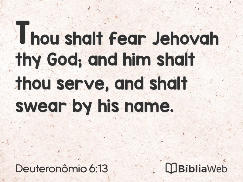 Deuteronômio 6:13 em imagem para compartilhar