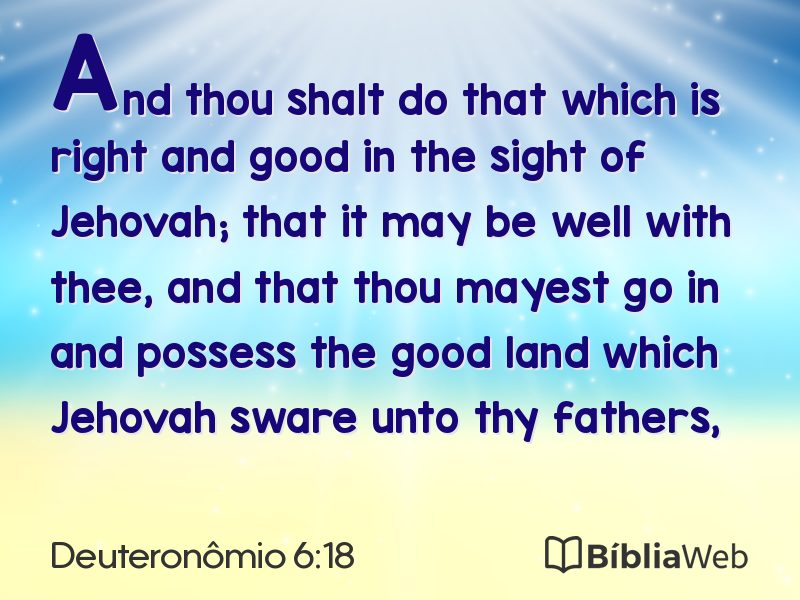 Deuteronômio 6:18 em imagem para compartilhar