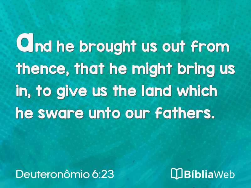 Deuteronômio 6:23 em imagem para compartilhar