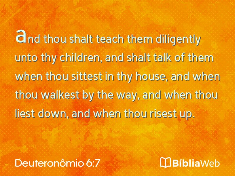 Deuteronômio 6:7 em imagem para compartilhar
