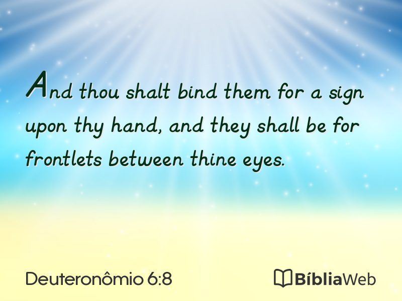 Deuteronômio 6:8 em imagem para compartilhar