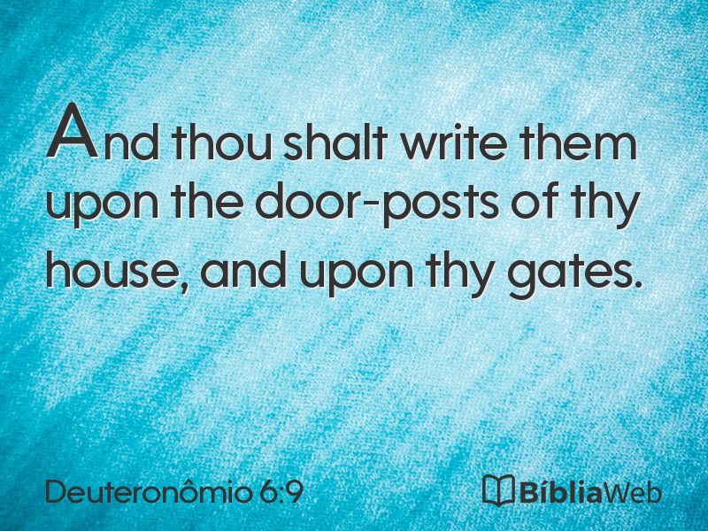 Deuteronômio 6:9 em imagem para compartilhar
