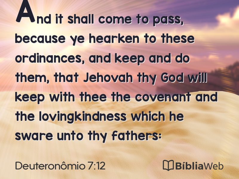 Deuteronômio 7:12 em imagem para compartilhar