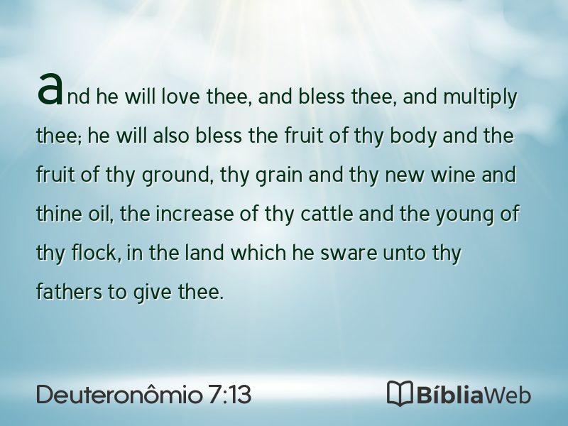 Deuteronômio 7:13 em imagem para compartilhar