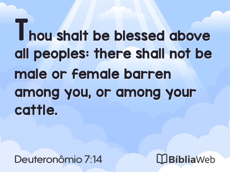 Deuteronômio 7:14 em imagem para compartilhar