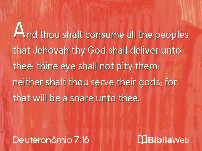 Deuteronômio 7:16 em imagem para compartilhar
