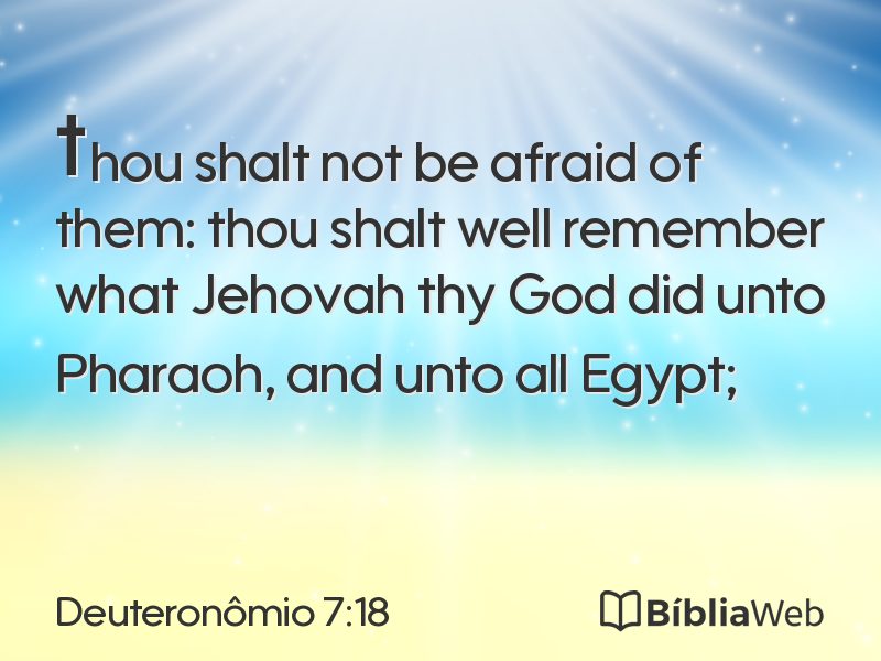 Deuteronômio 7:18 em imagem para compartilhar