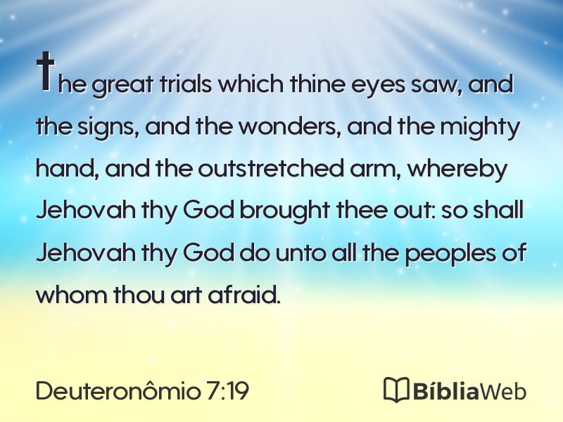 Deuteronômio 7:19 em imagem para compartilhar