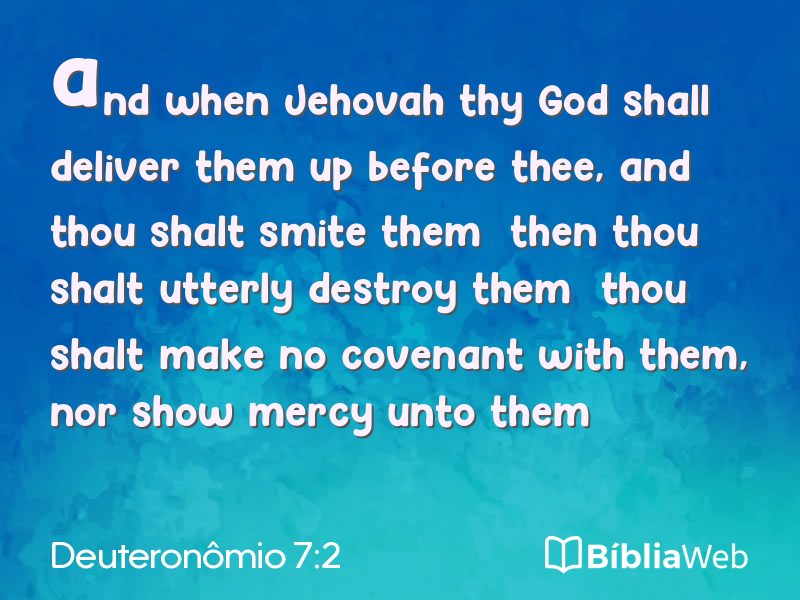 Deuteronômio 7:2 em imagem para compartilhar