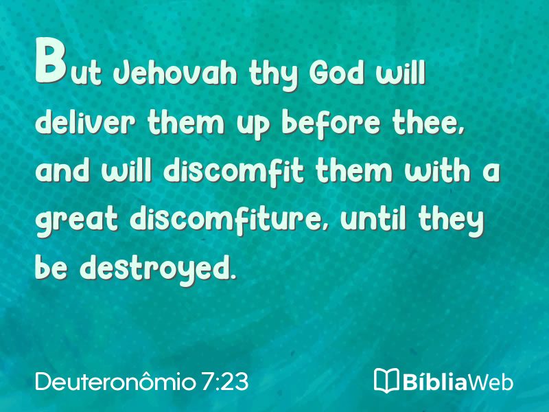 Deuteronômio 7:23 em imagem para compartilhar