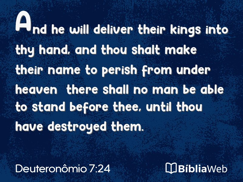 Deuteronômio 7:24 em imagem para compartilhar