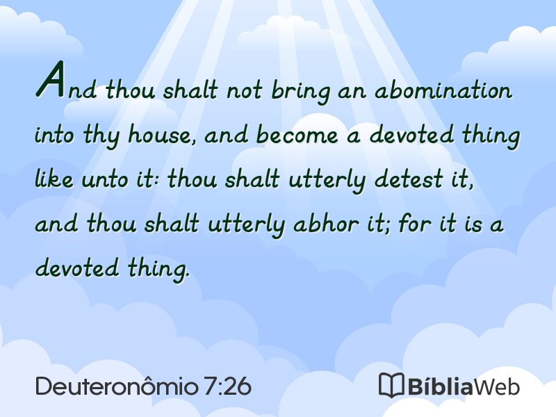 Deuteronômio 7:26 em imagem para compartilhar