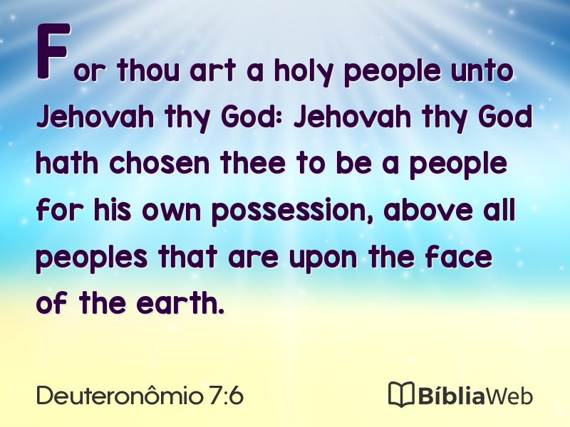 Deuteronômio 7:6 em imagem para compartilhar