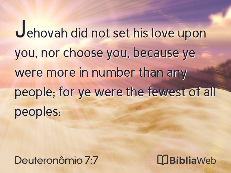Deuteronômio 7:7 em imagem para compartilhar