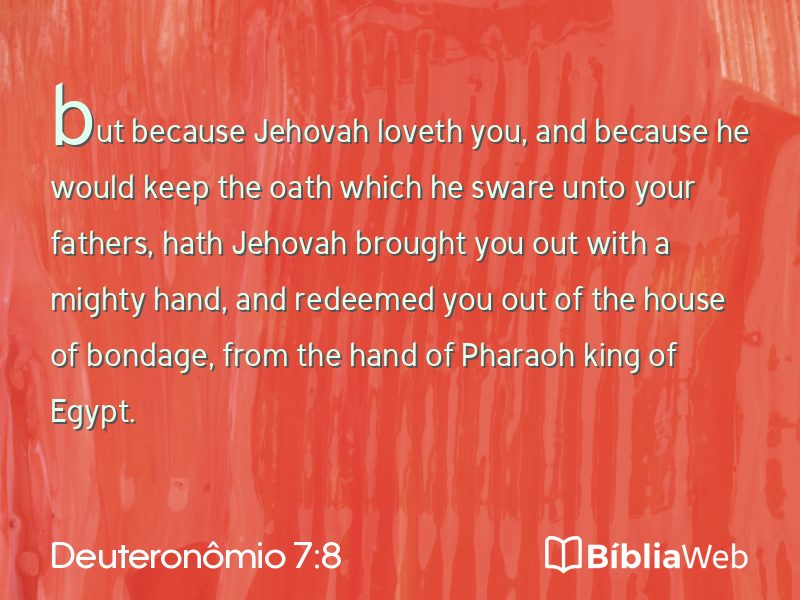 Deuteronômio 7:8 em imagem para compartilhar