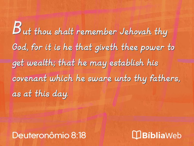 Deuteronômio 8:18 em imagem para compartilhar