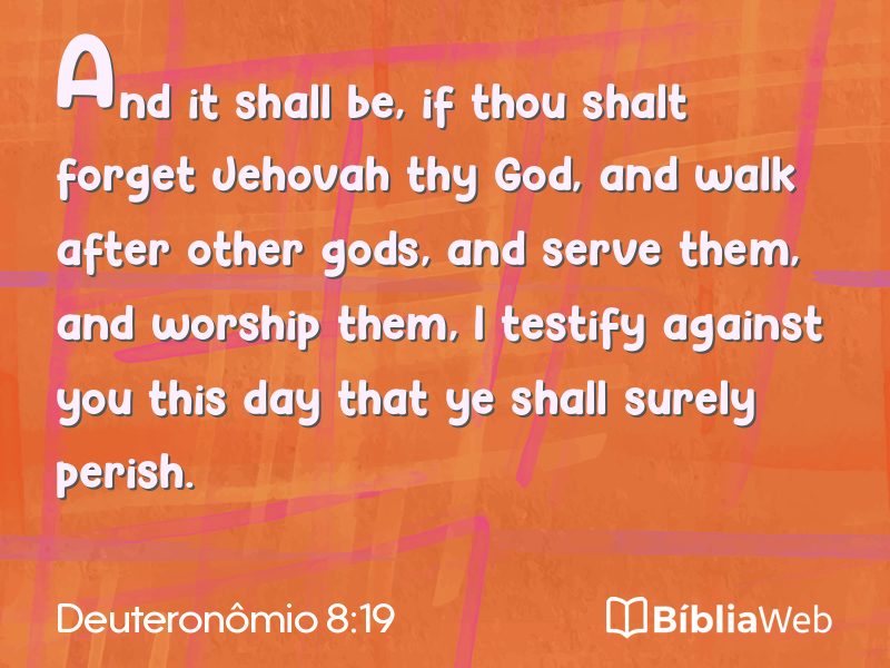 Deuteronômio 8:19 em imagem para compartilhar