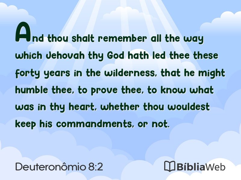 Deuteronômio 8:2 em imagem para compartilhar
