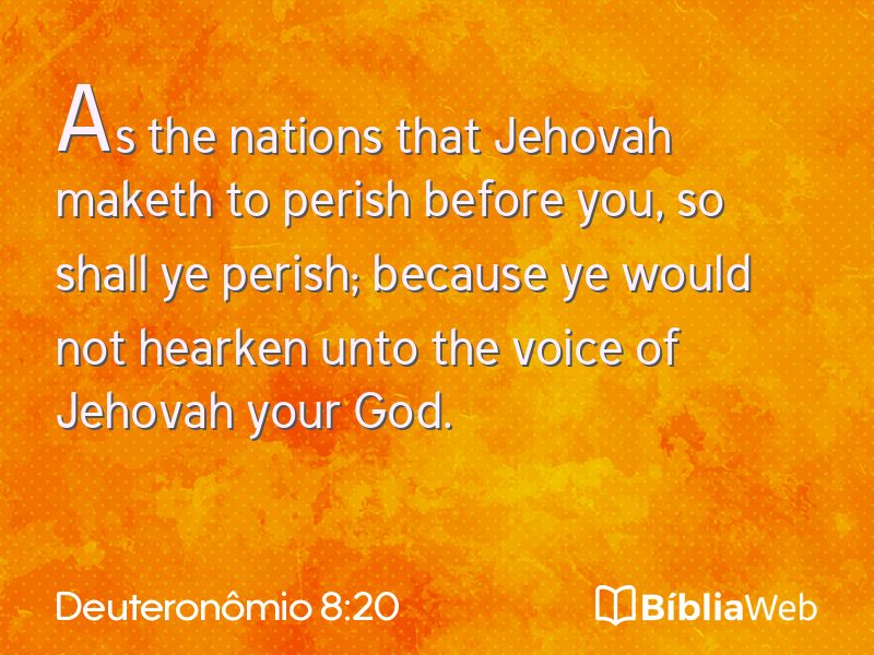 Deuteronômio 8:20 em imagem para compartilhar