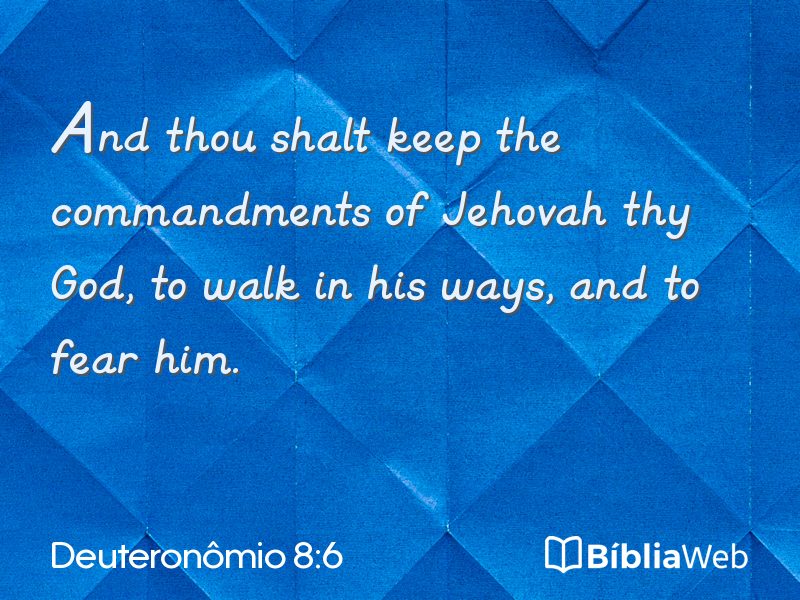 Deuteronômio 8:6 em imagem para compartilhar