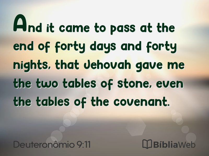 Deuteronômio 9:11 em imagem para compartilhar