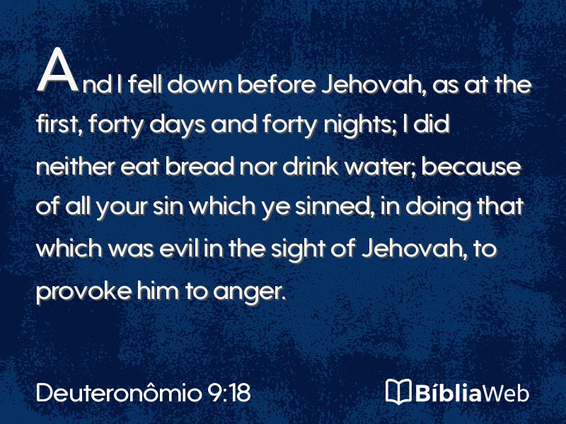 Deuteronômio 9:18 em imagem para compartilhar