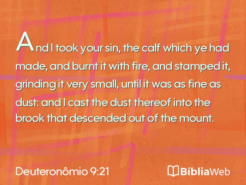Deuteronômio 9:21 em imagem para compartilhar