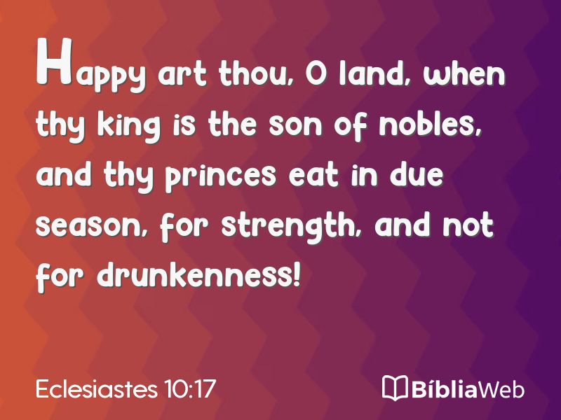 Eclesiastes 10:17 em imagem para compartilhar