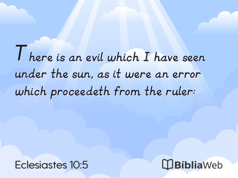 Eclesiastes 10:5 em imagem para compartilhar