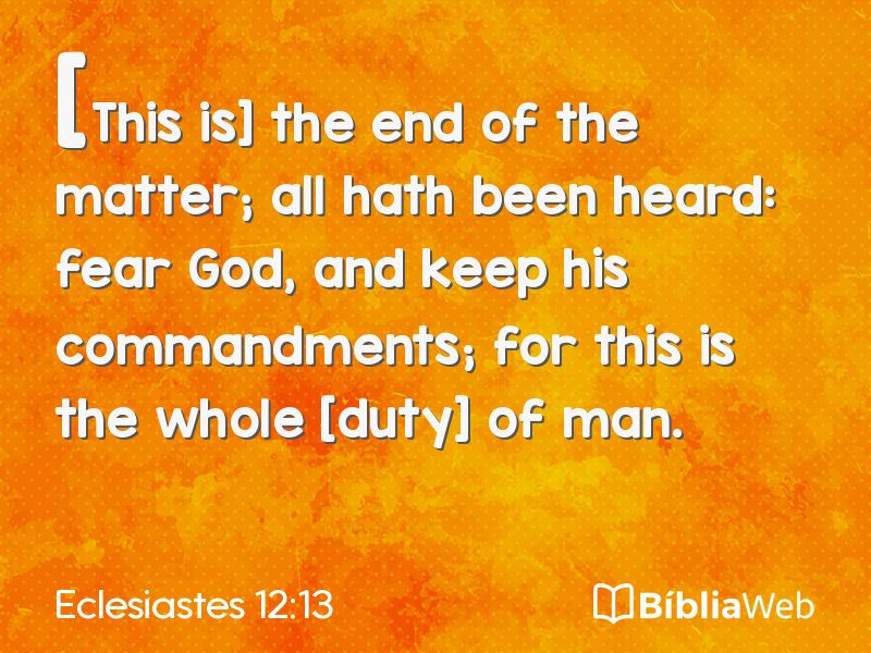 Eclesiastes 12:13 em imagem para compartilhar