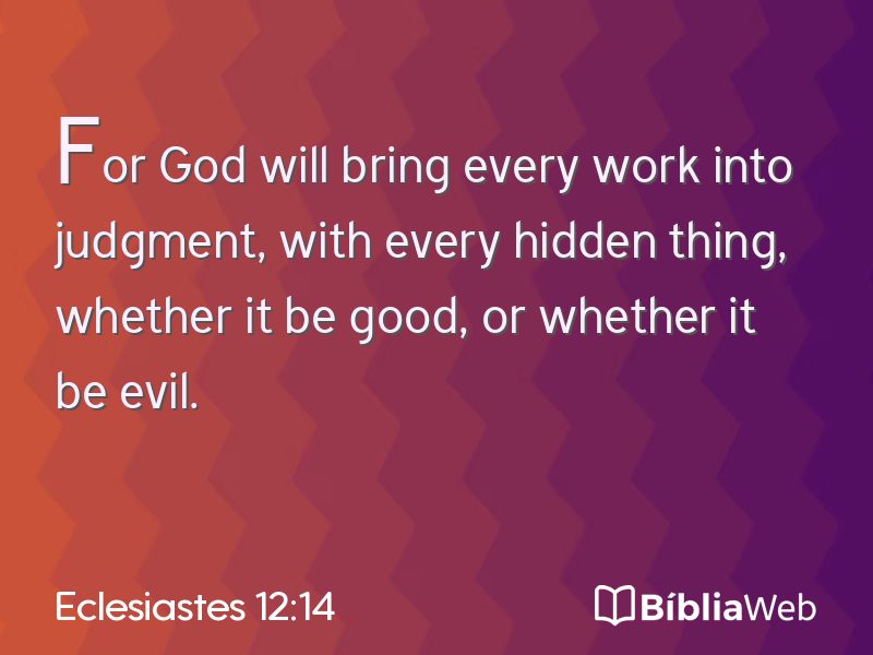 Eclesiastes 12:14 em imagem para compartilhar