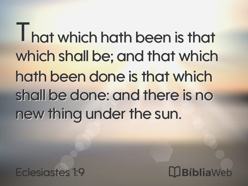 Eclesiastes 1:9 em imagem para compartilhar