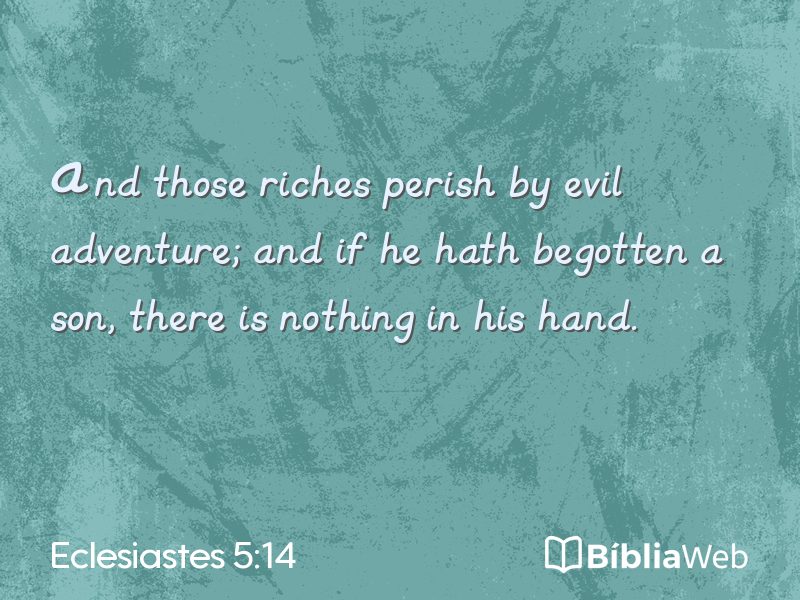 Eclesiastes 5:14 em imagem para compartilhar