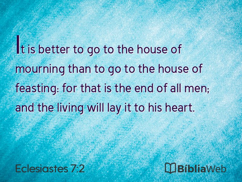Eclesiastes 7:2 em imagem para compartilhar