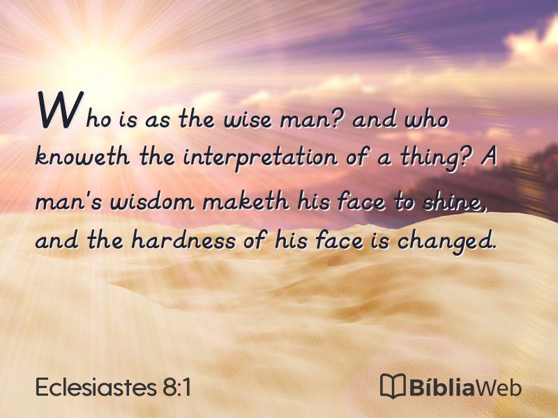 Eclesiastes 8:1 em imagem para compartilhar