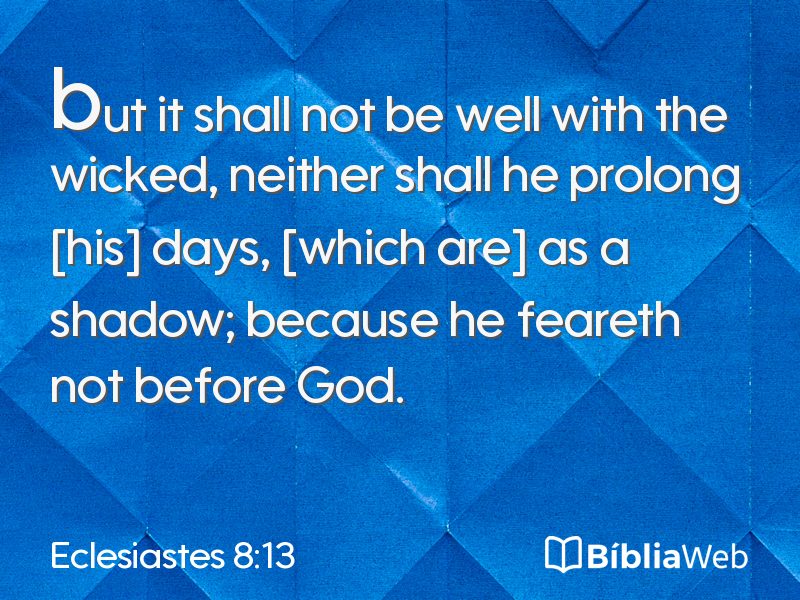 Eclesiastes 8:13 em imagem para compartilhar