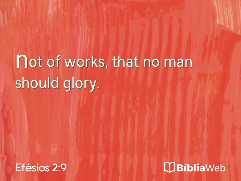 Efésios 2:9 em imagem para compartilhar